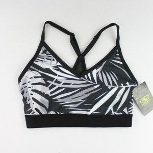 Athletic Works Sports Bra Women's XS, XXXL Gray BlackTropical Print DriWorks